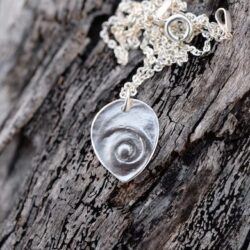 Bear Gully spiral shell point droplet pendants
